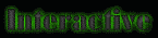 An animated gif of some flashing green text that says 'interactive'